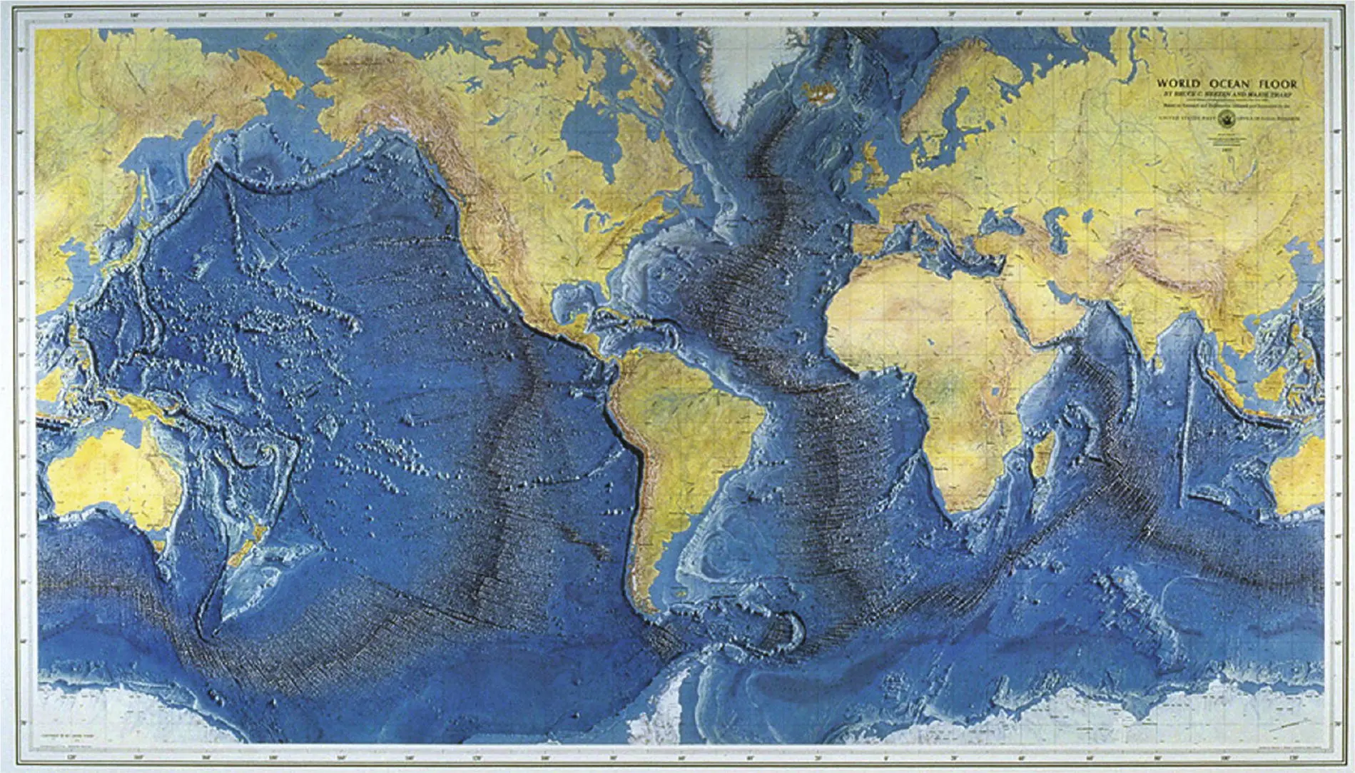 Figure 17 Map of the ocean floor showing the distribution of the oceanic ridge - фото 10