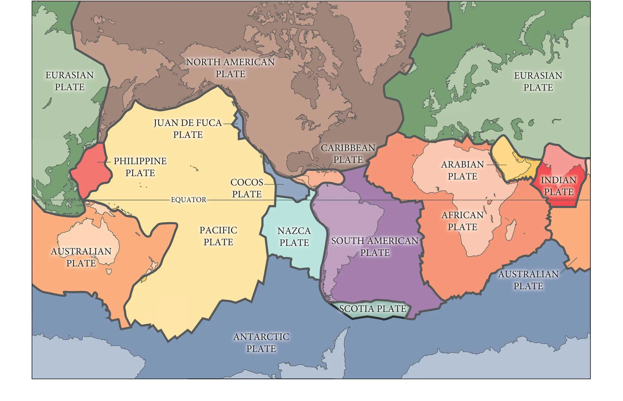 Figure 13 World map showing the distribution of major plates separated by - фото 6