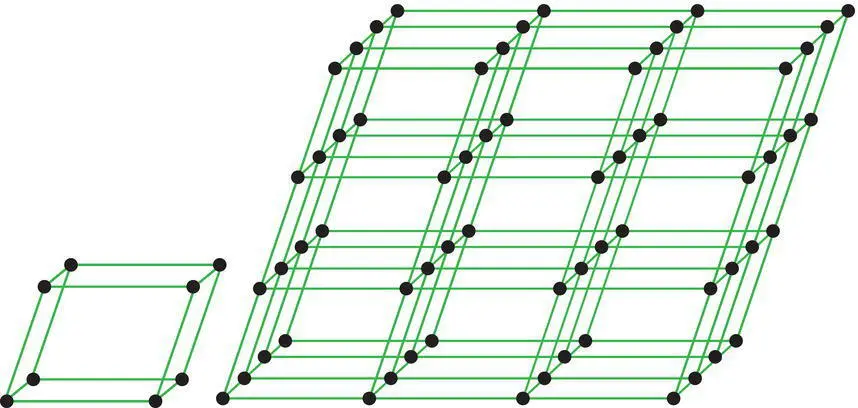 Figure 410 A primitive unit cell and a longrange space point lattice that - фото 81