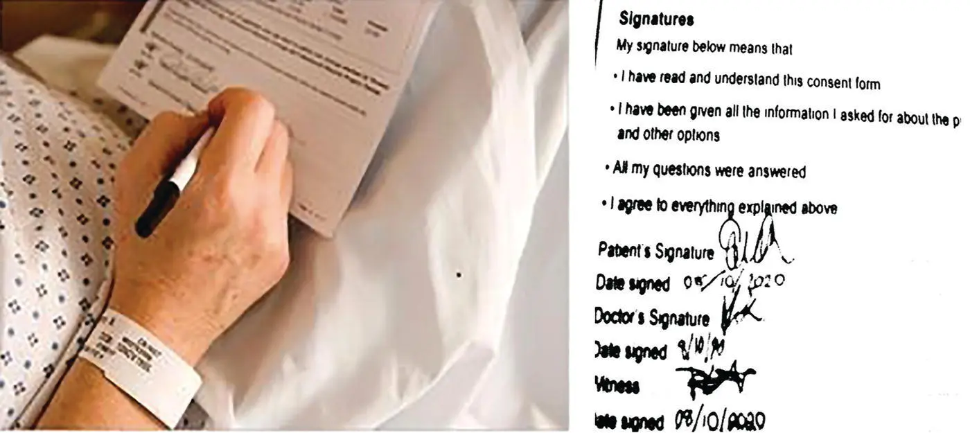 Figure 74 Written consent with signature Background Part 4of the Nursing - фото 19