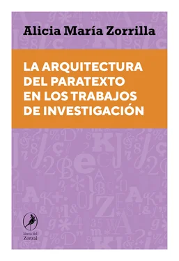 Alicia Zorrilla La arquitectura del paratexto en los trabajos de investigación обложка книги