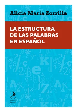 Alicia María Zorrilla La estructura de las palabras en español обложка книги