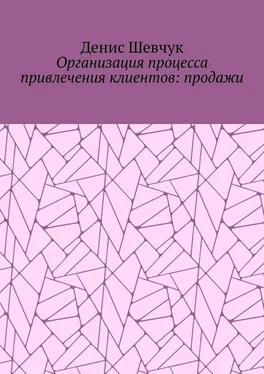 Денис Шевчук Организация процесса привлечения клиентов: продажи обложка книги