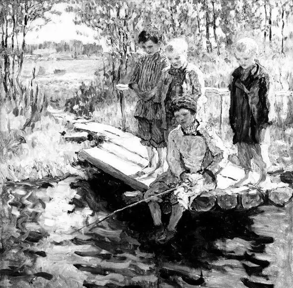 Художник Николай Петрович БогдановБельский Мальчики на рыбалке Рыбалка для - фото 3