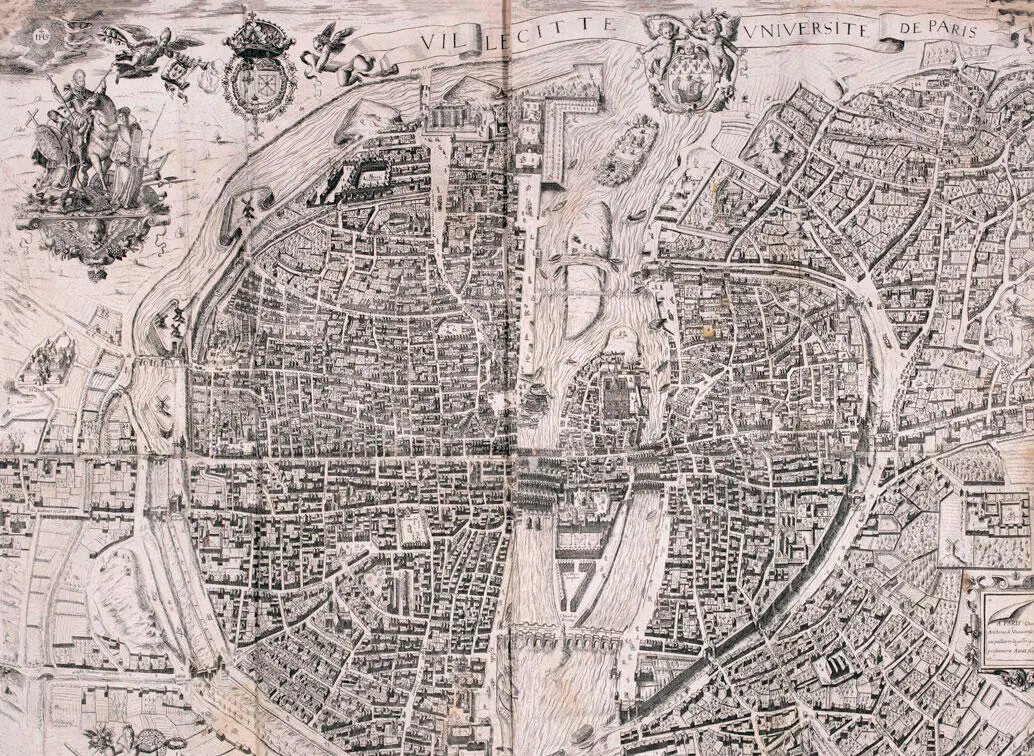Карта Парижа выполнена Жаном Зиарнко 1616 Лимон из книги Джованни Батисты - фото 42