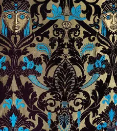 Abb 2 BrokatDamast groß gut erkennbar die Opulenz und die goldene Maske - фото 63