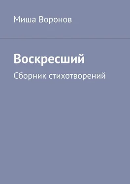 Миша Воронов Воскресший. Сборник стихотворений обложка книги