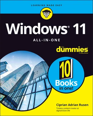 Ciprian Adrian Rusen Windows 11 All-in-One For Dummies обложка книги