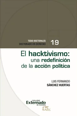 Luis Fernando Sánchez Huertas El hacktivismo una redefinición de la acción política обложка книги
