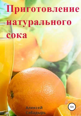 Алексей Сабадырь Приготовление натурального сока обложка книги