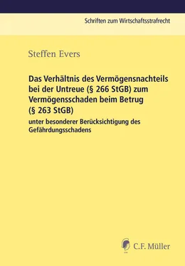 Steffen Evers Das Verhältnis des Vermögensnachteils bei der Untreue (§ 266 StGB) zum Vermögensschaden beim Betrug (§ 263 StGB) unter besonderer Berücksichtigung des Gefährdungsschadens обложка книги