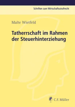 Malte Wietfeld Tatherrschaft im Rahmen der Steuerhinterziehung обложка книги