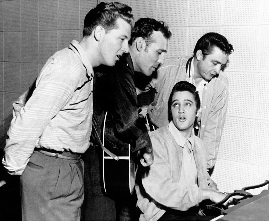 Jerry Lee Lewis Carl Perkins Elvis und Johnny Cash in den Sun Records Studios - фото 3