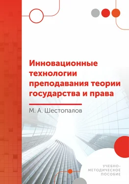 Михаил Шестопалов Инновационные технологии преподавания теории государства и права обложка книги