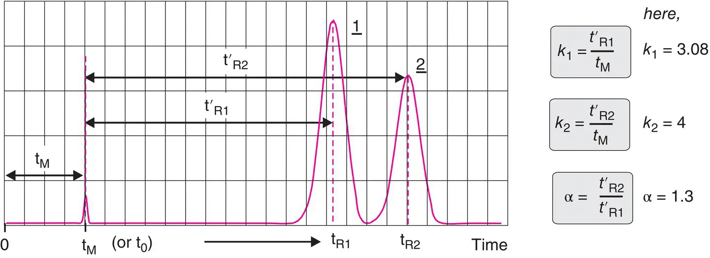 Figure 17 Retention factors and separation factor or selectivity factor - фото 29