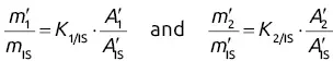 From the relative response factors calculated in the first experiment as well - фото 71