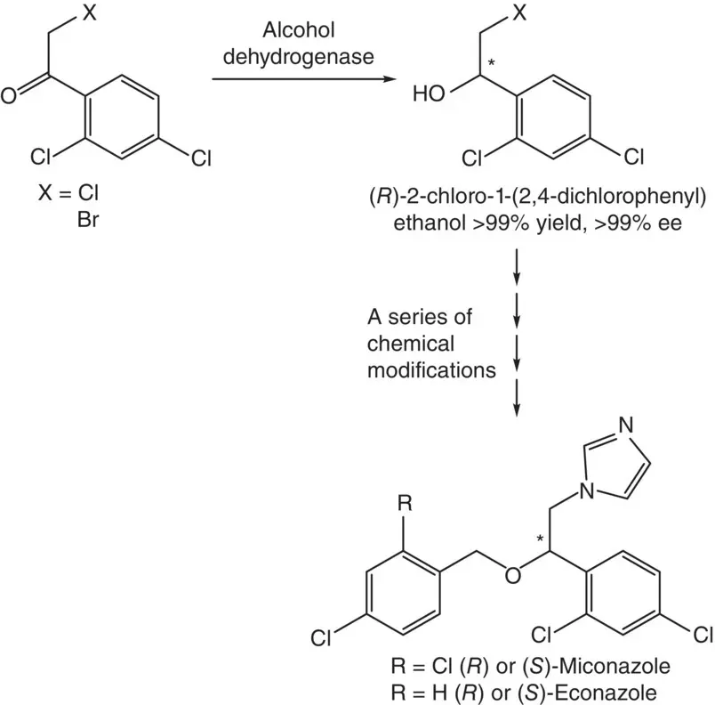 Scheme 236 Bioreduction of αhaloketones in aqueous medium using different - фото 56