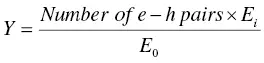 and by using this relation the average energy per electronhole pair is - фото 10