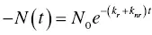 where N 0means the number of luminescence centers at t 0 If we define k r k - фото 31