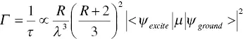 where Γ means the radiative decay rate τ is the decay time R is the - фото 32