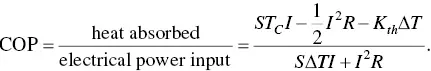As shown in Eq 173 the rate of heat pumping is a quadratic equation of the - фото 109