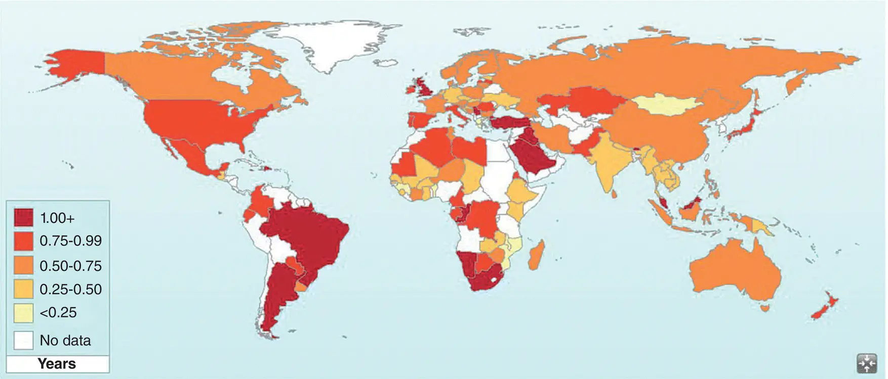 FIGURE 34 Map of the world showing estimated gains in life expectancy with - фото 11