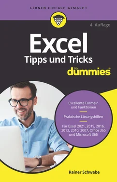 Rainer W. Schwabe Excel Tipps und Tricks für Dummies
