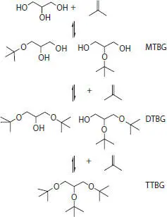 Scheme 46 Glycerol etherification in the presence of isobutylene 51 - фото 38