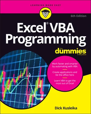 Dick Kusleika Excel VBA Programming For Dummies