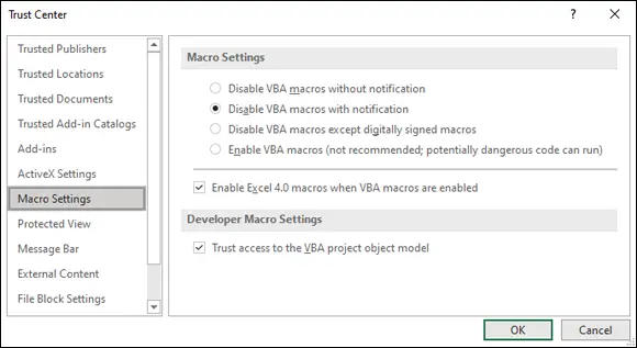 FIGURE 26The Macro Settings section of the Trust Center dialog box By - фото 23