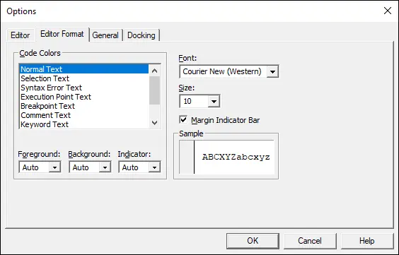 FIGURE 38Change how the VBE looks with the Editor Format tab Using the - фото 47