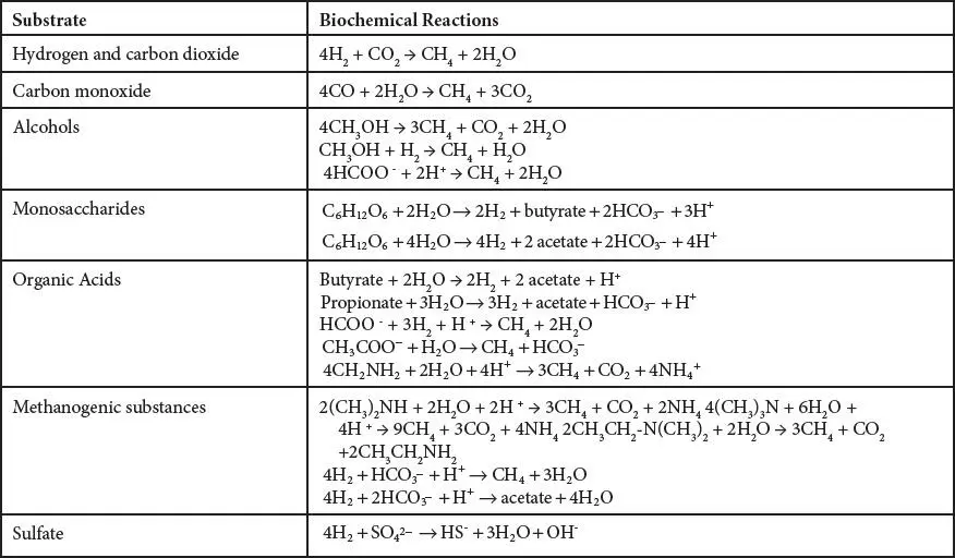 Thus simplified examples of the chemistry of anaerobic digestion process are - фото 58
