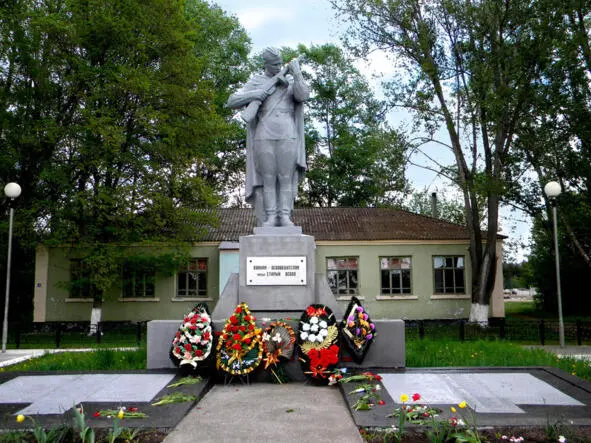 Памятник Воинской Славы в с Каплино на братской могиле у сельского клуба ЦАМО - фото 116