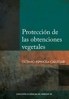 Octavio Espinosa Callegari Protección de las obtenciones vegetales обложка книги