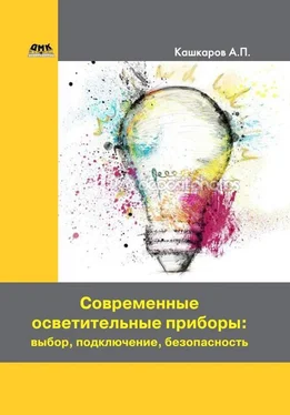 Андрей Кашкаров Современные осветительные приборы: выбор, подключение, безопасность обложка книги