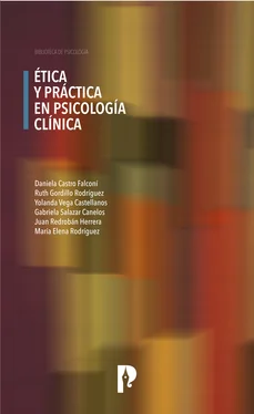 DANIELA CASTRO FALCONÍ Ética y práctica en Psicología Clínica обложка книги