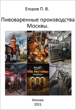 Павел Егоров Пивоваренные производства Москвы обложка книги