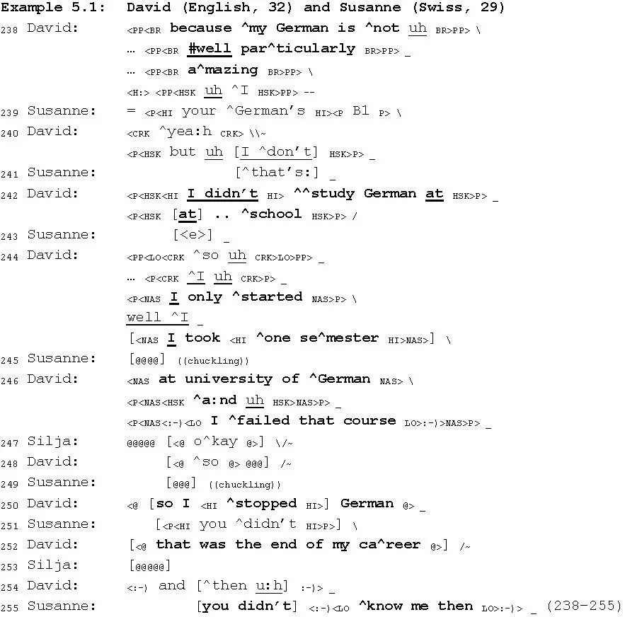 The example shows that David explains his reportedly rather poor L2 skills - фото 2