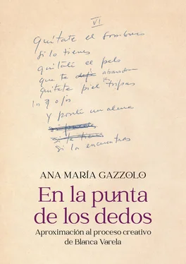 Ana María Gazzolo En la punta de los dedos: Aproximación al proceso creativo de Blanca Varela обложка книги