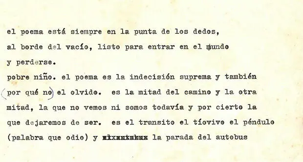 Vista 7 Copia mecanografiada de el poema está siempre en la punta de los - фото 9