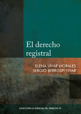 Elena Vivar Morales El derecho registral обложка книги