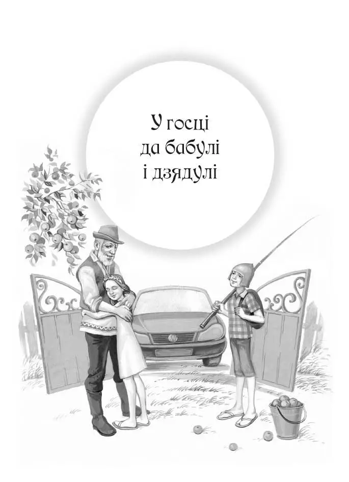 У госці да бабулі і дзядулі Машына запаволіла хаду зехала з шашы на - фото 2