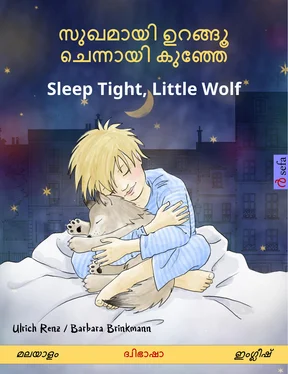Ulrich Renz സുഖമായി ഉറങ്ങൂ ചെന്നായി കുഞ്ഞേ – Sleep Tight, Little Wolf (മലയാളം – ഇംഗ്ലീഷ്) обложка книги