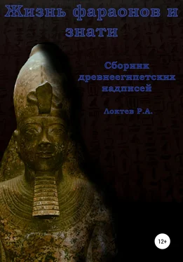 Руслан Локтев Жизнь фараонов и знати. Сборник древнеегипетских надписей обложка книги