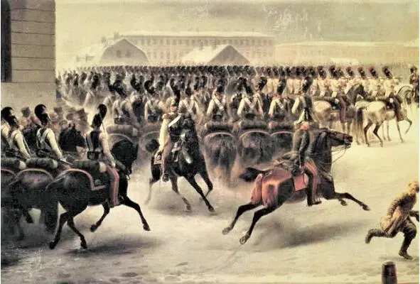 Восстание 14 декабря 1825 г на Сенатской площади фрагмент 1853 г Художник - фото 2