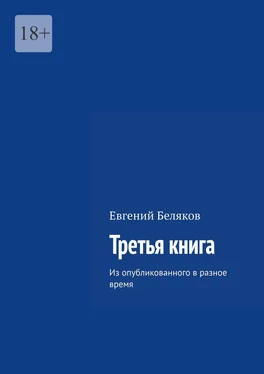 Евгений Беляков Третья книга. Из опубликованного в разное время обложка книги