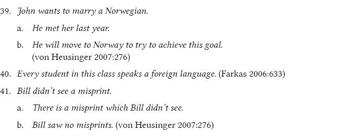Im Falle einer spezifischen Interpretation hat die NP a Norwegian in 39 einen - фото 45