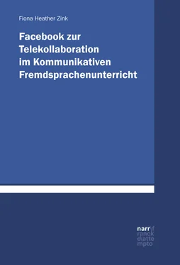 Fiona Zink Facebook zur Telekollaboration im Kommunikativen Fremdsprachenunterricht обложка книги