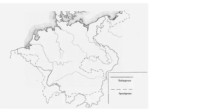 Abb 1 Reichsgrenze und Sprachgrenze1 Bei näherem Hinsehen ist diese Ansicht - фото 1