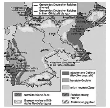 Territoriale Regelungen der Versailler Verträge zu Deutschland Der gesamte - фото 5